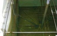 茶色く汚れた衛生上問題のある貯水槽の写真