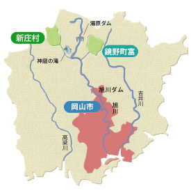 水源林事業実施区域図